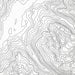 Close-up of contour lines that represent Whistler-Blackcomb Ski Resort topography on the map poster.