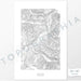 National Park print of Whistler-Blackcomb Ski Resort with topography art.