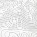 Close look at Whitefish Mountain's topographic map art. Clean lines give it a modern and minimalist style.