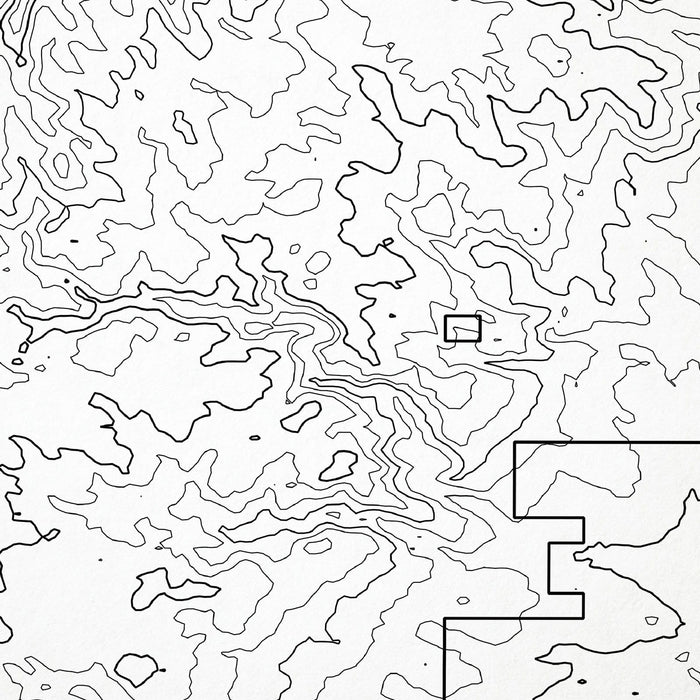 Close up of Wind Cave National Park decorative map.