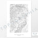 Wind Cave National Park poster with black and white contour lines to represent topography