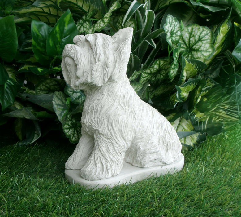 Yorkshire Terrier Concrete Statue, 4x8x9" High