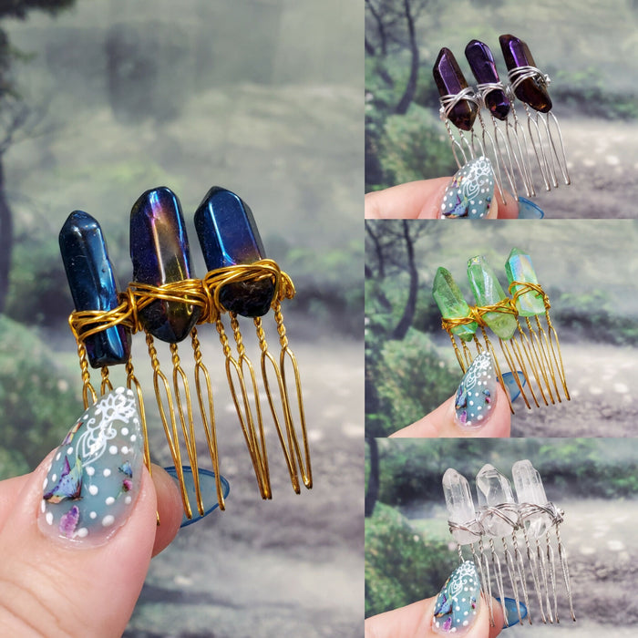 Crystal Point Mini Hair Comb