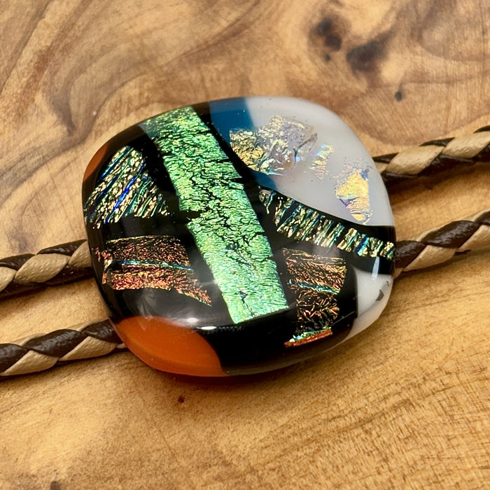 Fused Glass Bolo Tie
