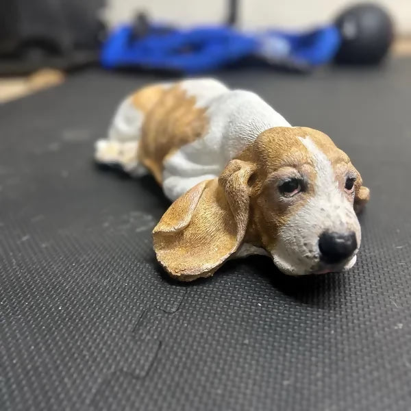 Basset Hound Dog Concrete 18.5 x 10 x 5.5" High