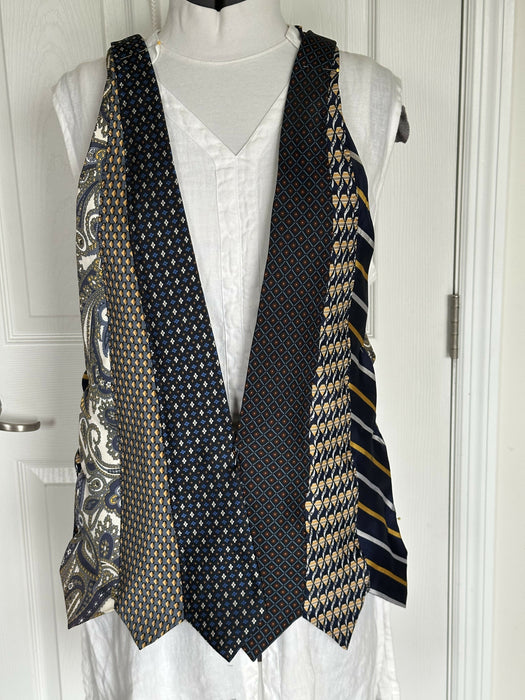 Upcycled tie vest, customized size