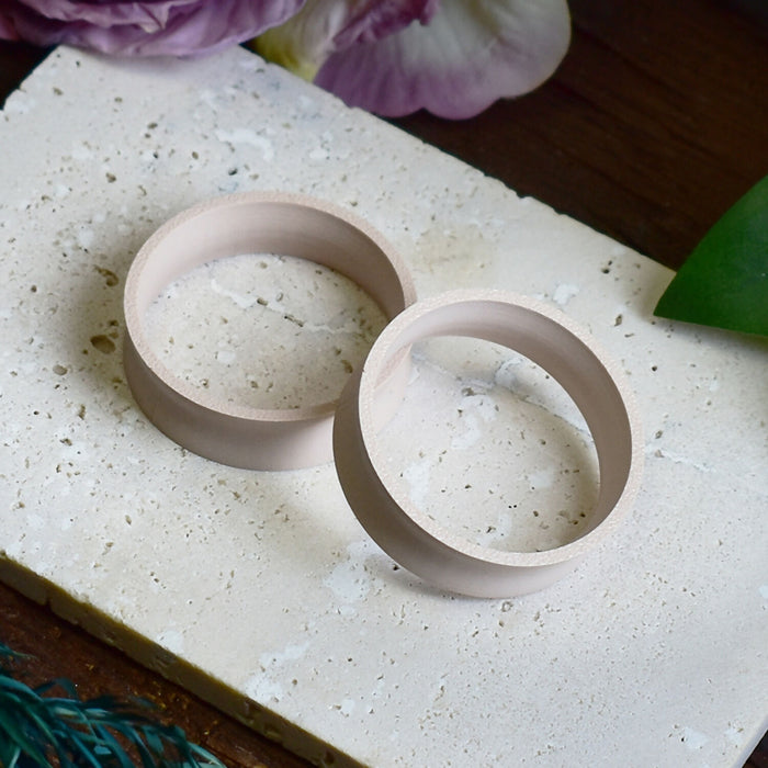 Ear Tunnels 10-100mm Army Beige | Pair | Ultra Light Thin-wall Ear Plugs | Gauge Earrings | Gauged Plugs