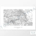 Map wall decor of Yosemite National Park with modern map art in black and white.