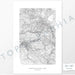 National Park print of Yosemite National Park with topography art.