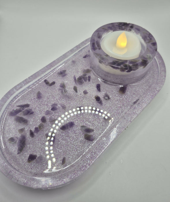 Amethyst Crystal Tealight Tray