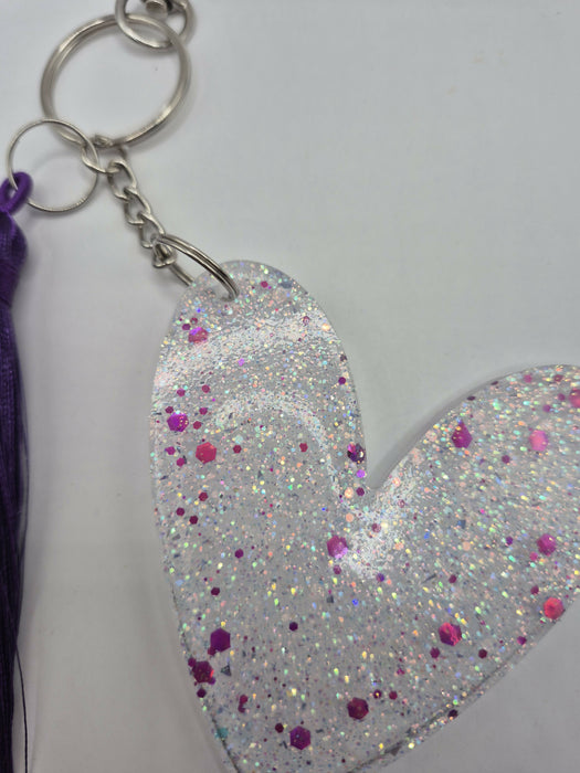 Purple Heart Keychain