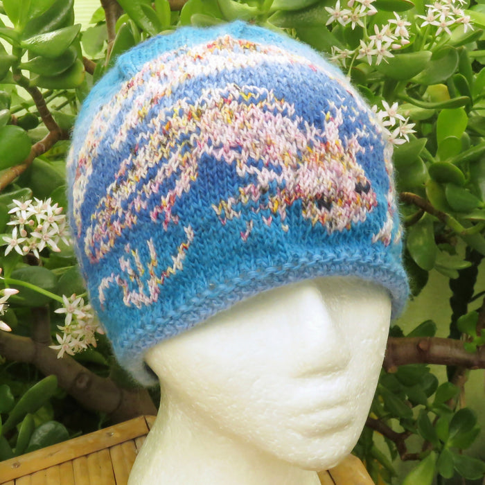Knitting Pattern - Stranded Axolotl Beanie