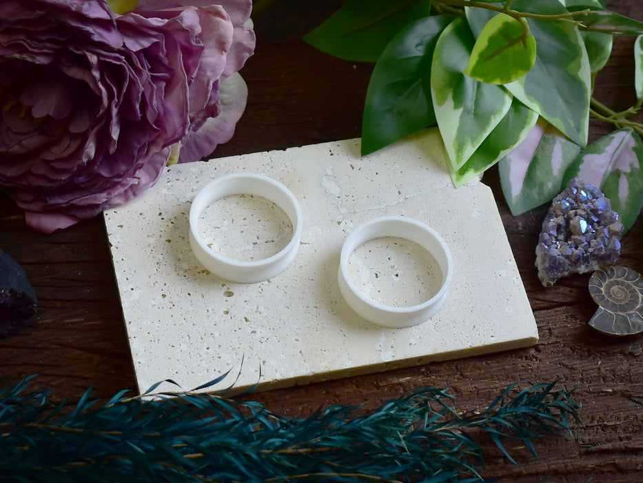 Ear Tunnels 10-100mm White | Pair |Ultra Light Thin-wall Ear Plugs | Gauge Earrings | Gauged Plugs