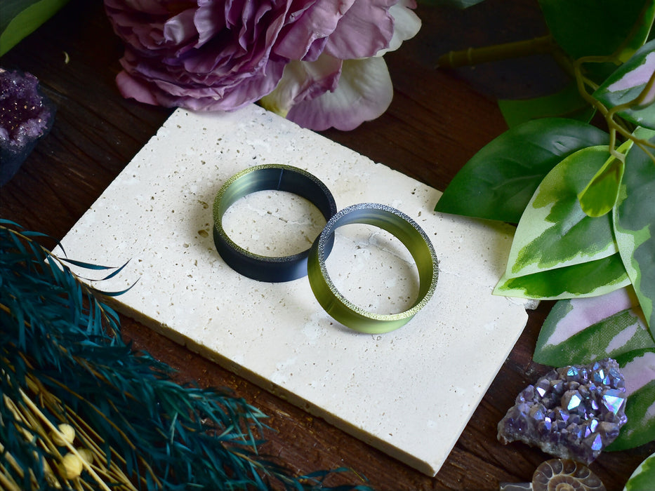 Ear Tunnels 10-100mm Black Gold | Pair | Ultra Light Thin-wall Ear Plugs | Gauge Earrings | Gauged Plugs