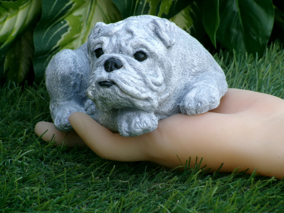 Concrete Bulldog Urn Adornment 3x6x2.25" high