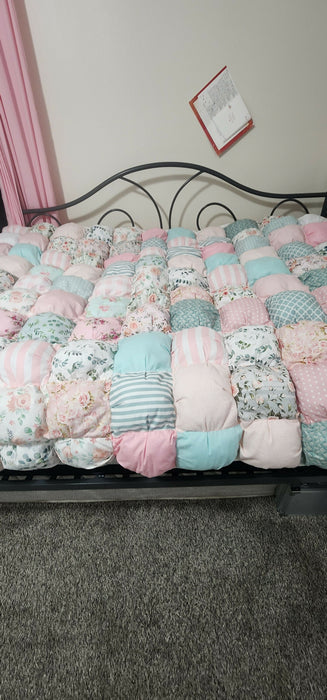 Spring puff quilt