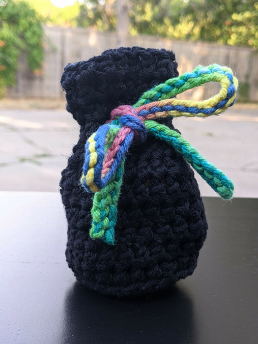 Photograph of the bag for the gold and silver stones.