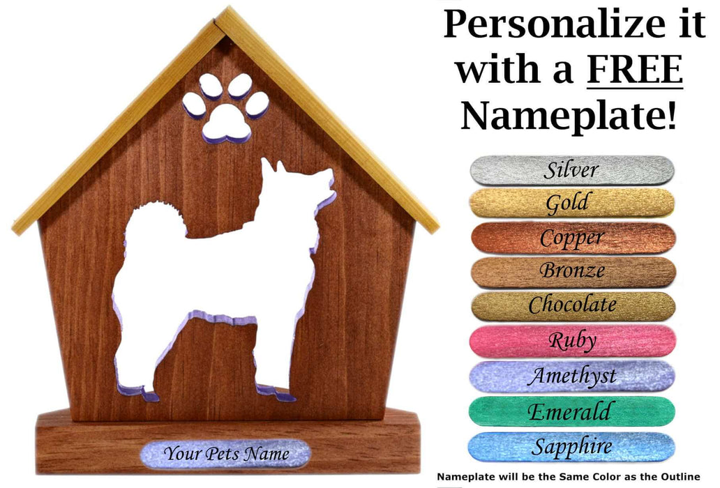 AKITA Personalized Dog Memorial | Doghouse LED Tealight - DogPound Creations