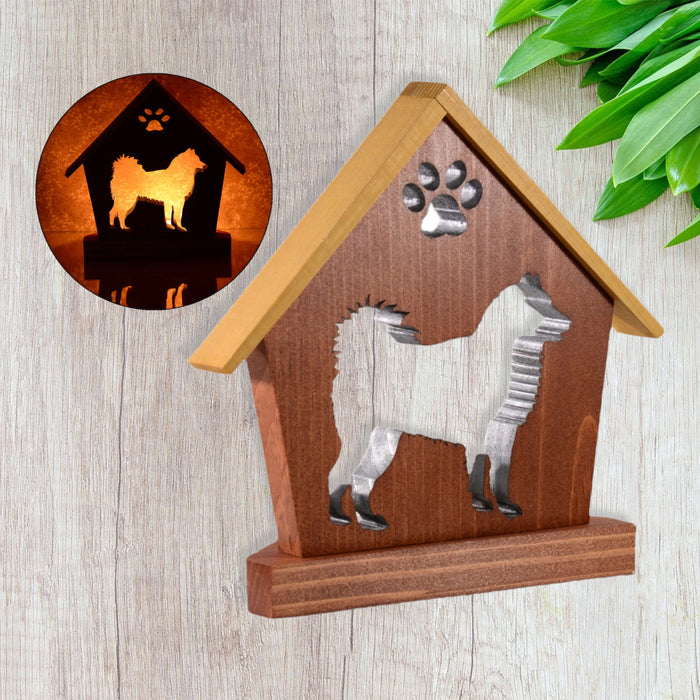 ALASKAN MALAMUTE Personalized Dog Memorial Gift | Doghouse LED Tealight - DogPound Creations