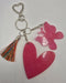 Pink Heart Keychain