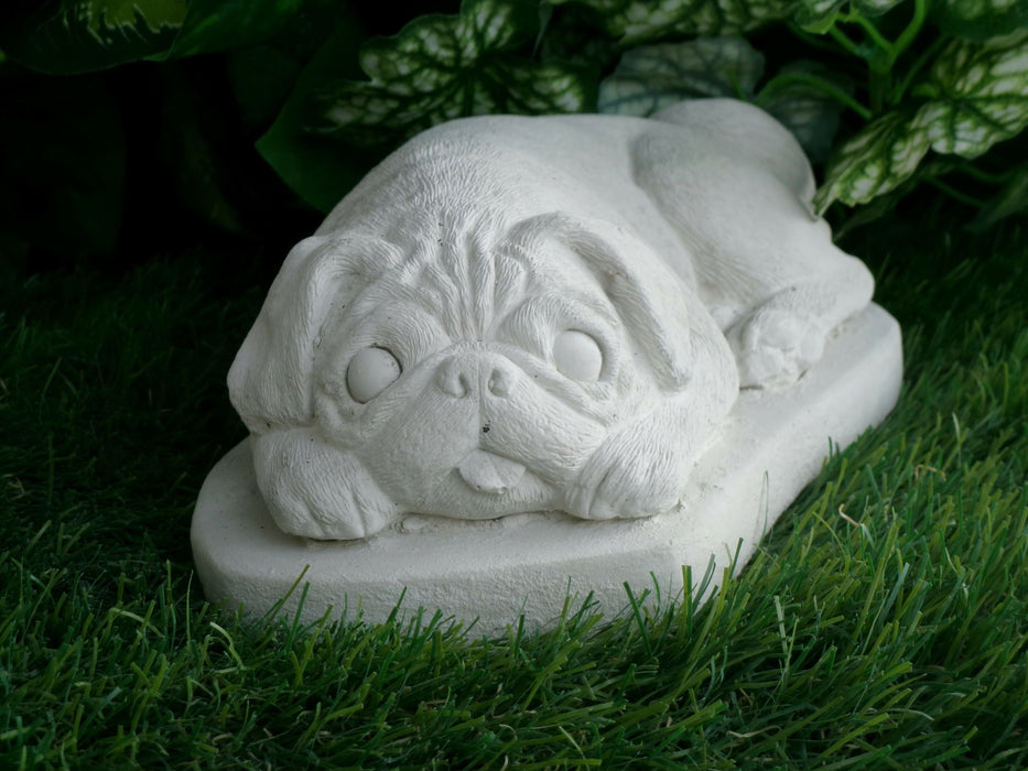 Pug Dog Concrete Statue 9x5x3" high