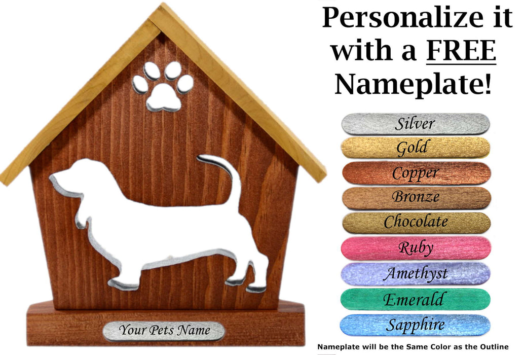 BASSET HOUND Personalized Dog Memorial Gift | Doghouse LED Tealight - DogPound Creations