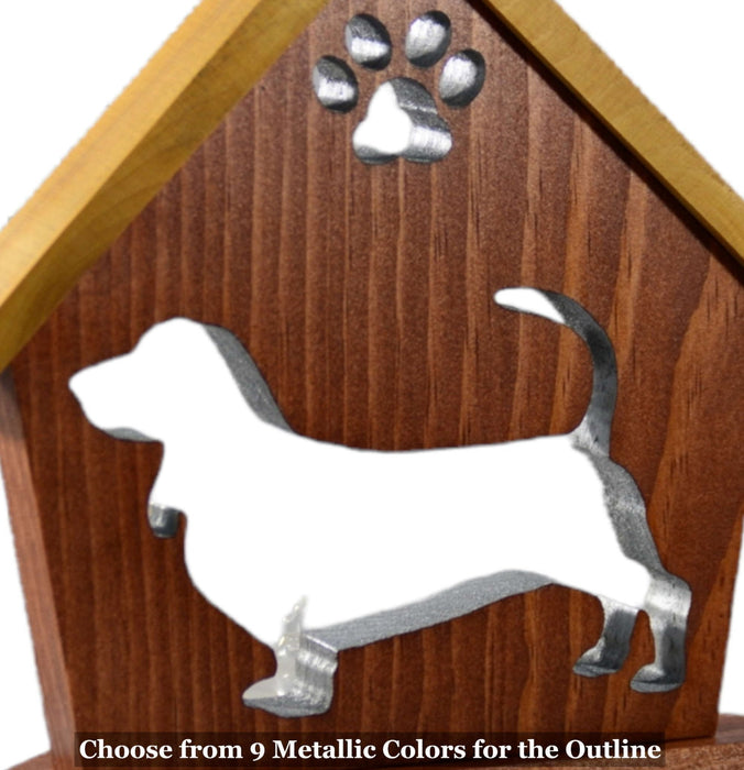 BASSET HOUND Personalized Dog Memorial Gift | Doghouse LED Tealight - DogPound Creations