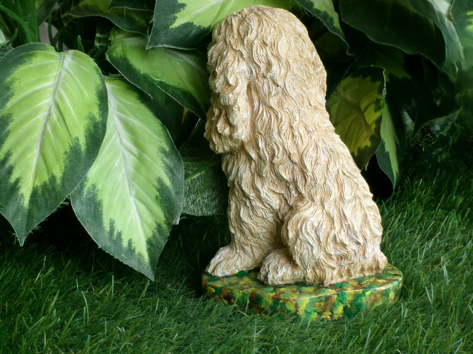 Cocker Spaniel Concrete statue 4-1/2 x 5 X 8" High