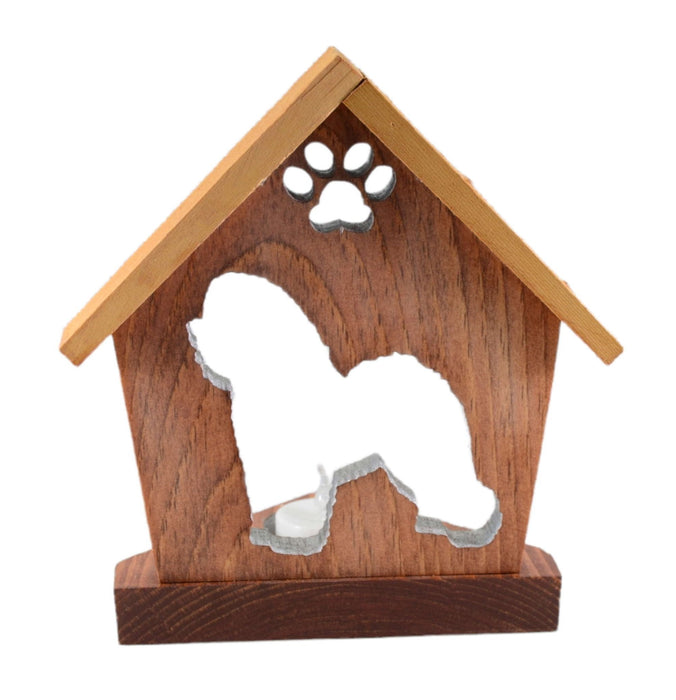 BICHON FRISE Personalized Dog Memorial Gift | Doghouse LED Tealight - DogPound Creations