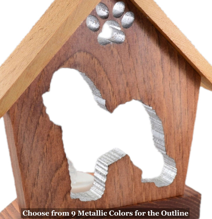 BICHON FRISE Personalized Dog Memorial Gift | Doghouse LED Tealight - DogPound Creations