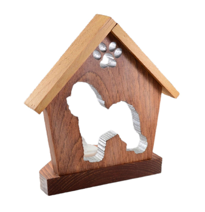BICHON FRISE Personalized Dog Memorial Gift | Doghouse LED Tealight - DogPound Creations