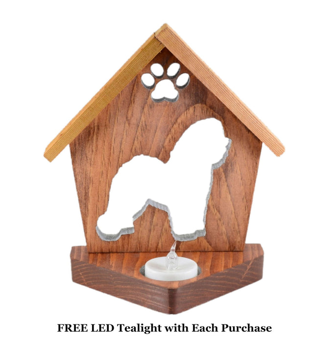 BICHON FRISE Personalized Dog Memorial Gift | Doghouse LED Tealight - DogPound Creations