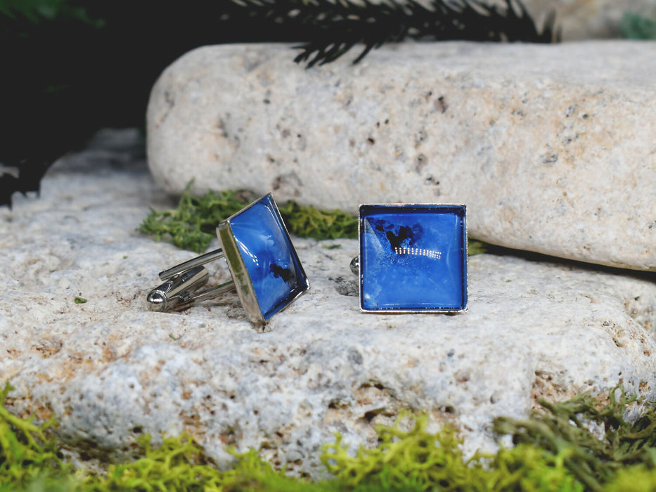 Cufflinks with Painted Glass #39