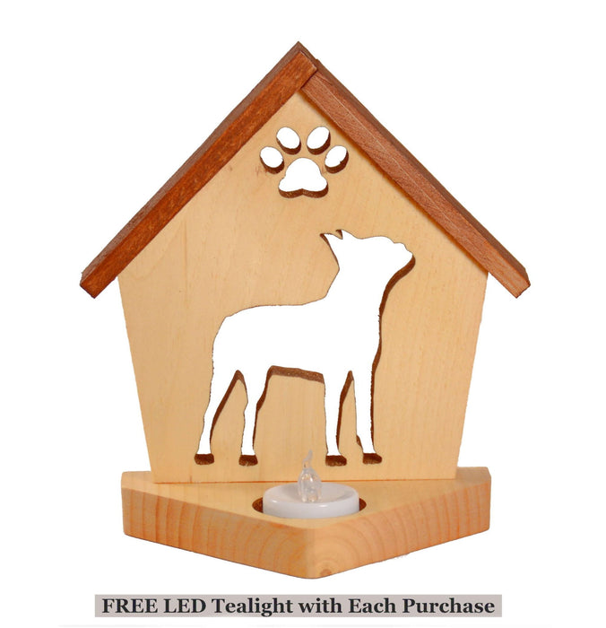 BOSTON TERRIER Personalized Dog Memorial Gift | Doghouse LED Tealight - DogPound Creations