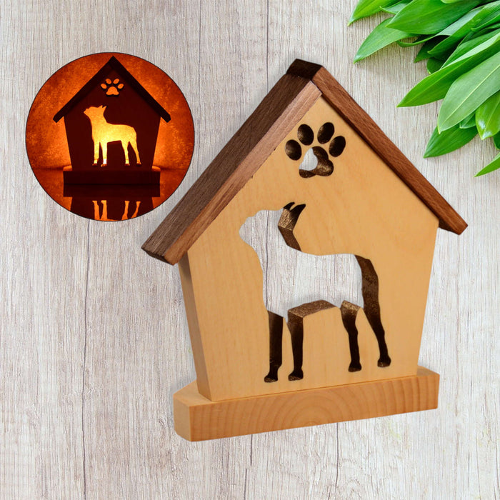 BOSTON TERRIER Personalized Dog Memorial Gift | Doghouse LED Tealight - DogPound Creations