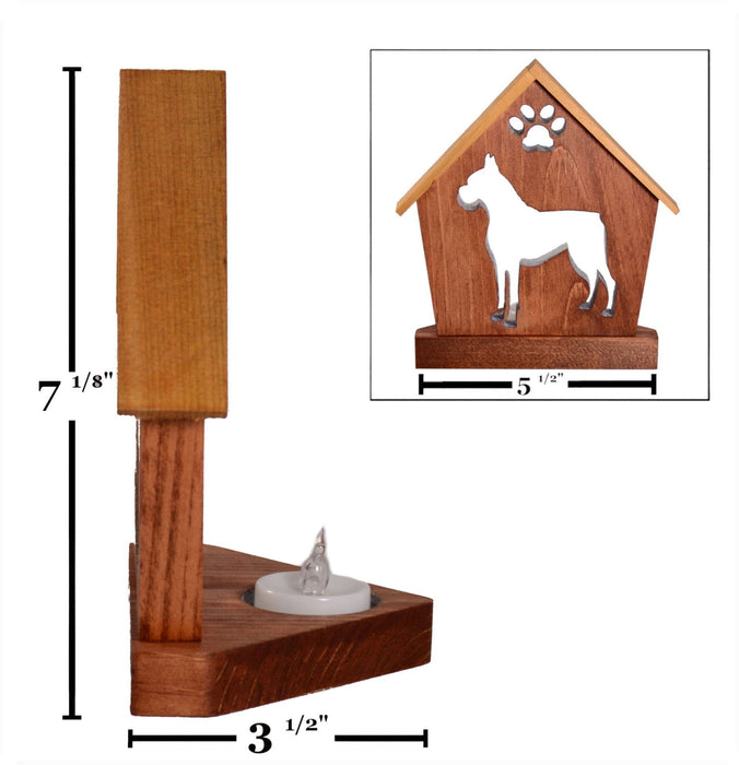 BOXER Personalized Dog Memorial Gift | Doghouse LED Tealight - DogPound Creations