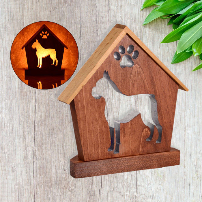 BOXER Personalized Dog Memorial Gift | Doghouse LED Tealight - DogPound Creations