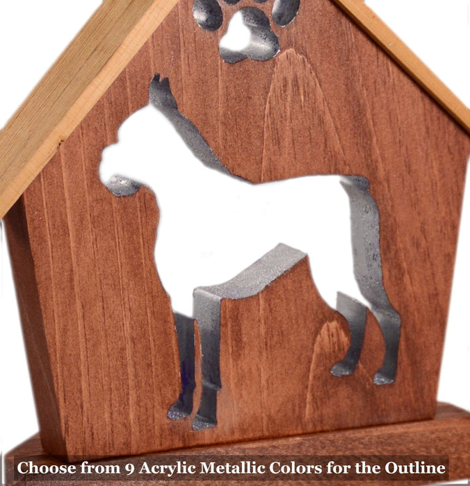 BOXER Personalized Dog Memorial Gift | Doghouse LED Tealight - DogPound Creations