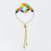 Bracelets Multi | Gold | Carnelian & Blue Adventurine Beaded Circle Adjustable Chain Bracelet