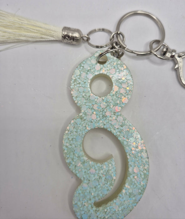 Semicolon Keychain (Light Blue)