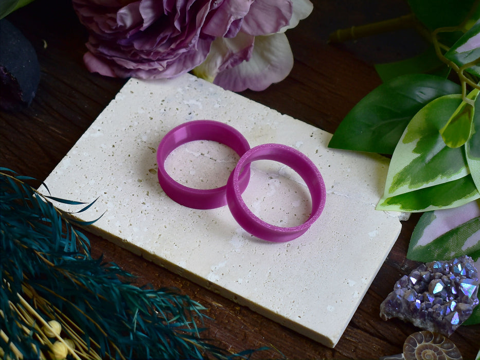 Ear Tunnels 10-100mm Deep Purple | Pair | Ultra Light Thin-wall Ear Plugs | Gauge Earrings | Gauged Plugs