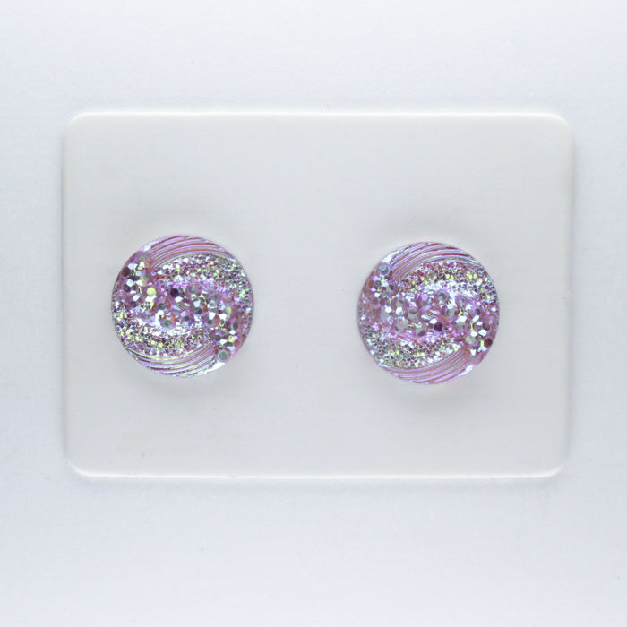 Sparkle Swirl Knot Earrings, single or 6-pack Magnetic, Hypoallergenic Surgical Steel Stud or Clip-on