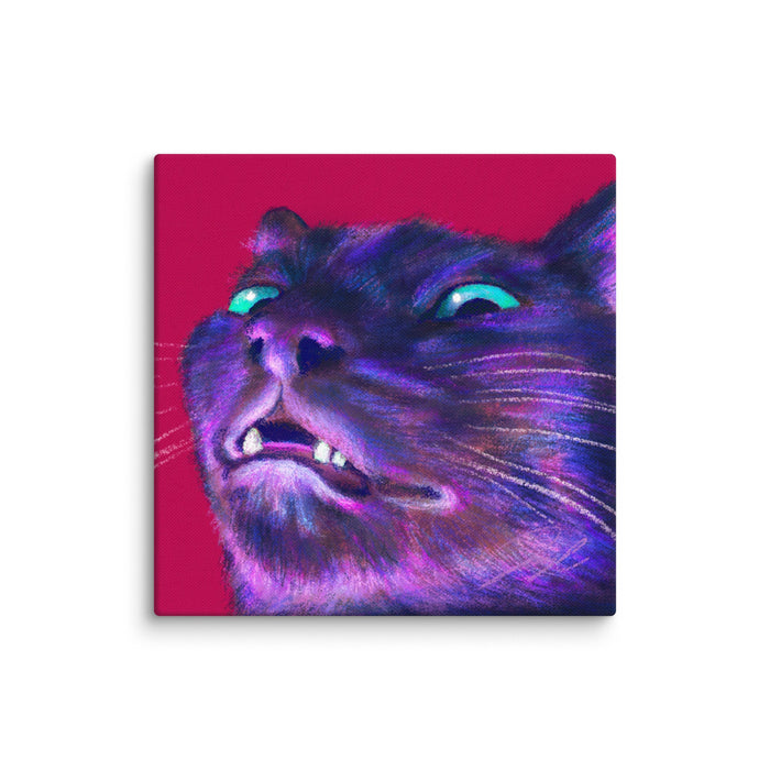 Close Encounters Collection - "Spoopy" - Close Up Painting of a Spooky Black Cat [Unfoiled]