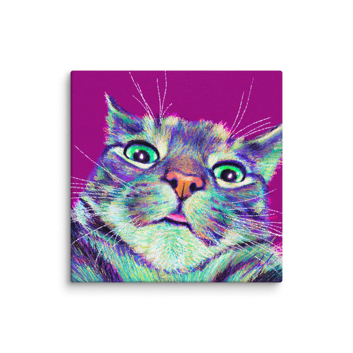 Close Encounters Collection - "Blep" - Close Up Painting of a Cat [Unfoiled]