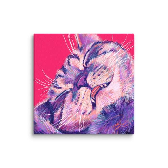 Close Encounters Collection - "Eepy" - Close Up Painting of a Sleepy Cat [Unfoiled]