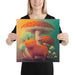 "Capybara and Mushrooms" Painting [Unfoiled] Posters, Prints, & Visual Artwork JoyousJoyfulJoyness 