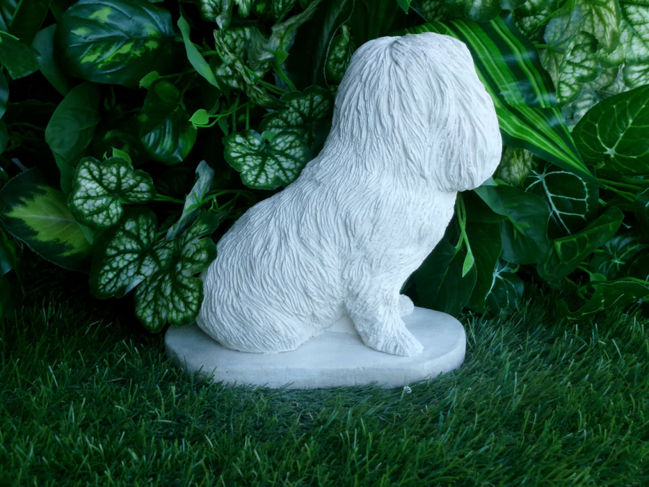 Maltese or Morkie Dog Concrete 5.5x7.5 x 8" High