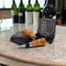 Cherry Bottle Stopper with Engraved "Rescue Dogs..." Slate Coaster Set - DogPound Creations