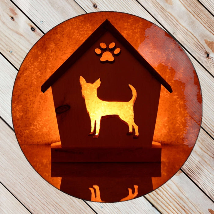 CHIHUAHUA Personalized Dog Memorial Gift | Doghouse LED Tealight - DogPound Creations