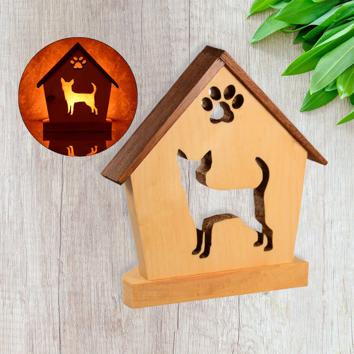 CHIHUAHUA Personalized Dog Memorial Gift | Doghouse LED Tealight - DogPound Creations